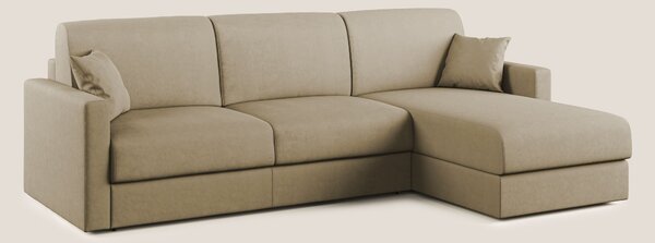 Chris Divano letto angolare con penisola in microfibra smacchiabile T1