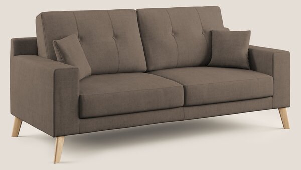 Danish divano moderno in tessuto morbido impermeabile T02 marrone