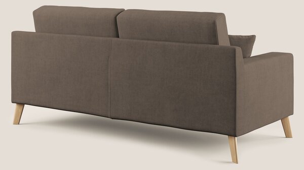 Danish divano moderno in tessuto morbido impermeabile T02 marrone