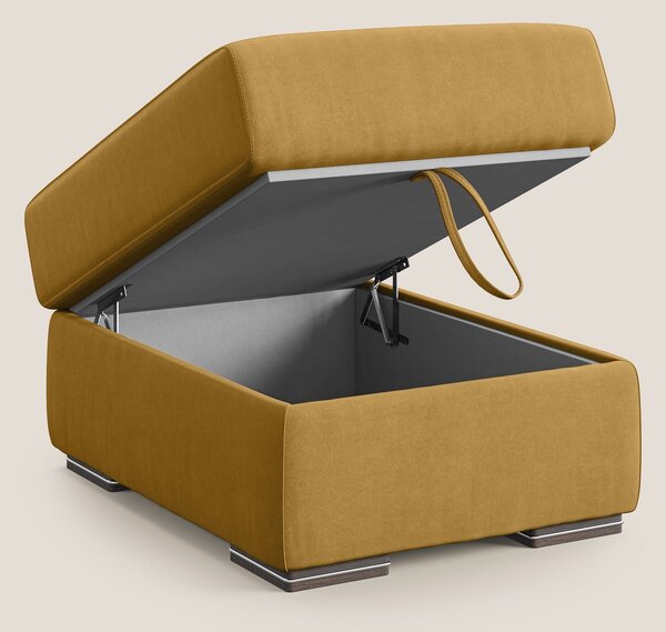 Sun pouf apribile contenitore in microfibra smacchiabile T11 giallo