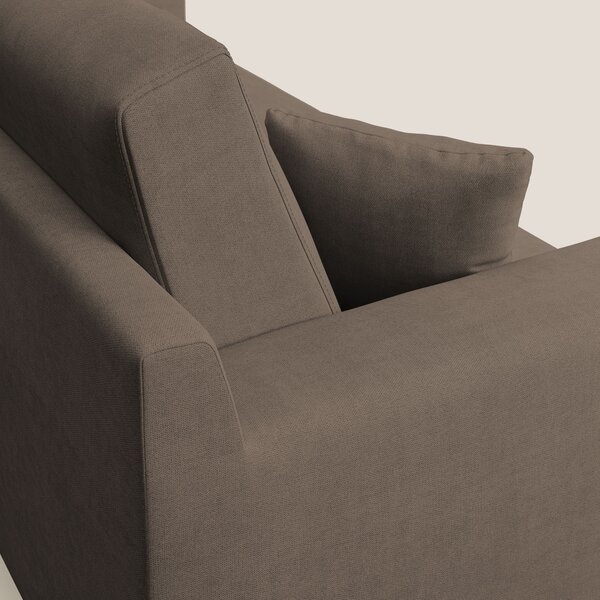 Danish divano moderno in tessuto morbido impermeabile T02 marrone