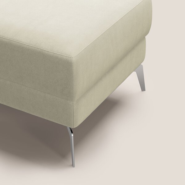 Star Pouf con piedini alti in microfibra impermeabile T11 panna