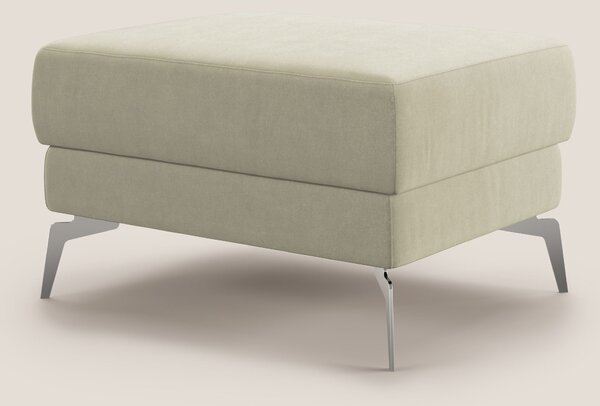 Star Pouf con piedini alti in microfibra impermeabile T11 panna