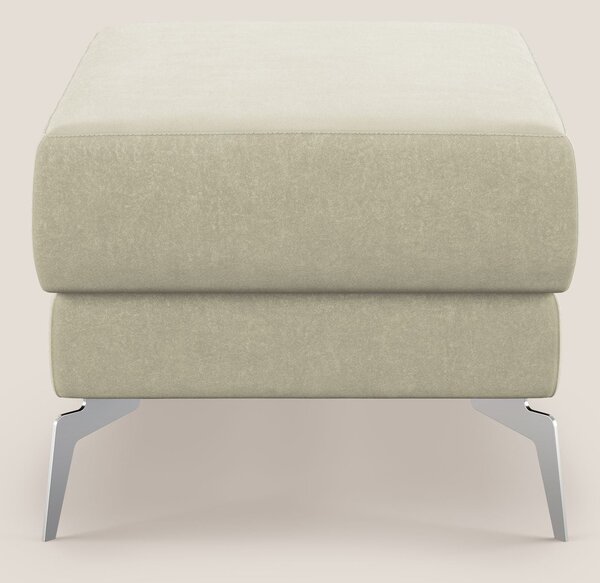 Star Pouf con piedini alti in microfibra impermeabile T11 panna