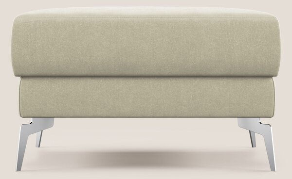 Star Pouf con piedini alti in microfibra impermeabile T11 panna