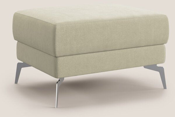 Star Pouf con piedini alti in microfibra impermeabile T11 panna