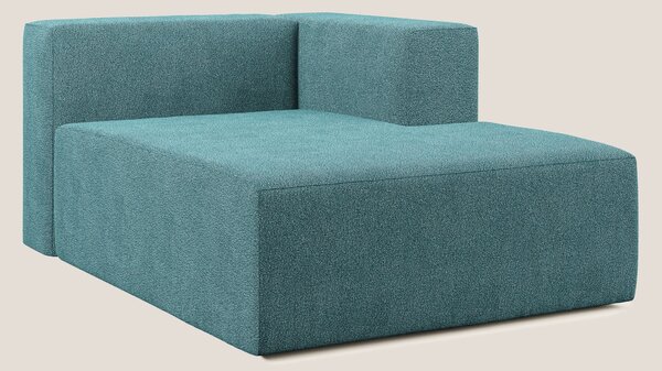 Nettuno modulo chaise longue in morbido tessuto bouclè T07 azzurro