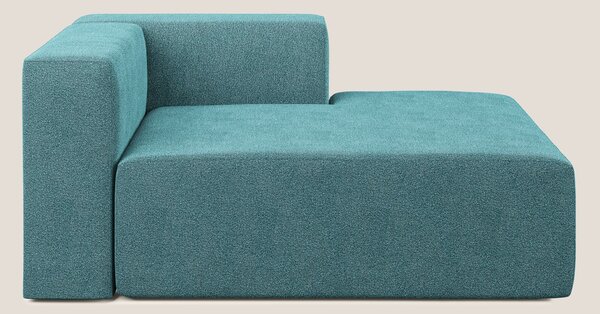 Nettuno modulo chaise longue in morbido tessuto bouclè T07 azzurro