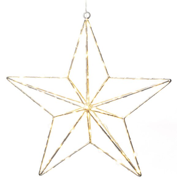 Konstsmide Christmas Lampada LED decorativa stella argento 37x36 cm