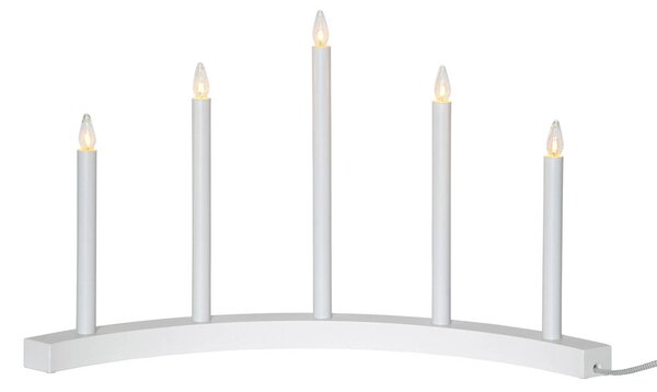 STAR TRADING Candelabro Accent, 5 luci, bianco