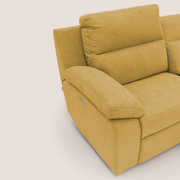 Romeo Divano relax con recliner elettrico in morbido tessuto impermeab