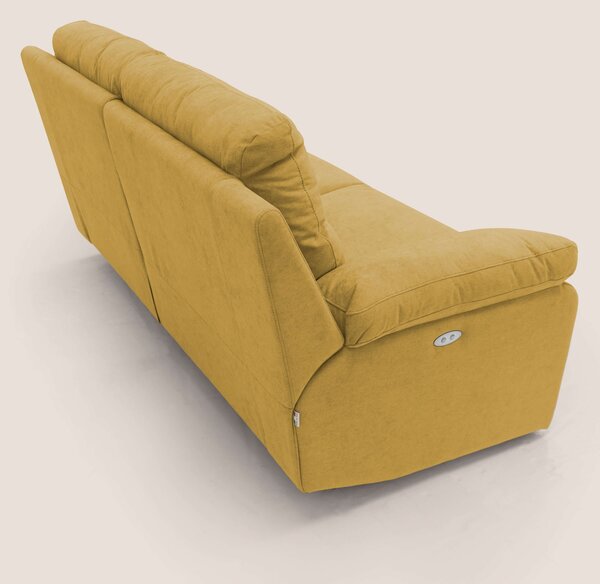 Romeo Divano relax con recliner elettrico in morbido tessuto impermeab