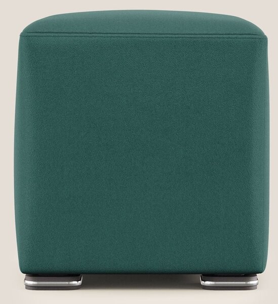 Cube pouf in microfibra smacchiabile T11 petrolio