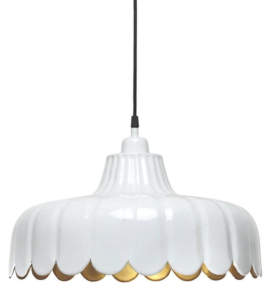PR Home Wells lampada a sospensione, bianco/oro, Ø 43 cm, metallo