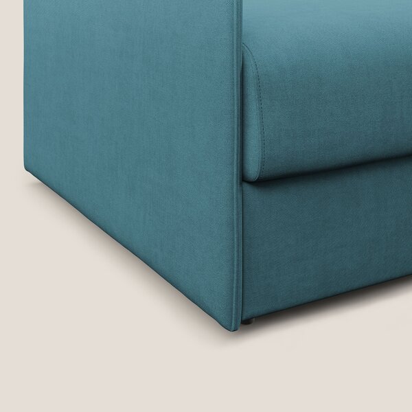 Evans poltrona letto in morbido tessuto impermeabile T02 azzurro