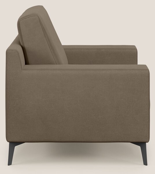 Prestige poltroncina moderna in microfibra smacchiabile T11 marrone