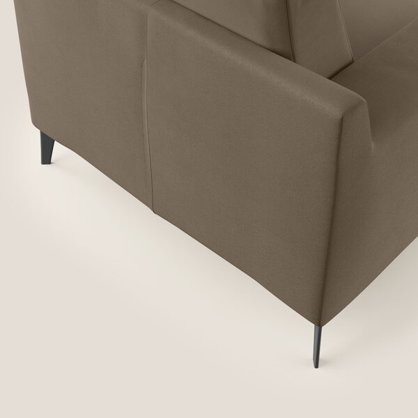 Prestige poltroncina moderna in microfibra smacchiabile T11 marrone