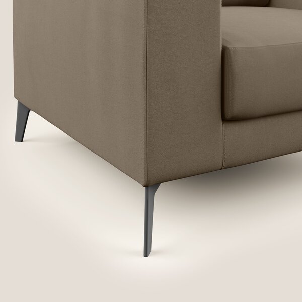 Prestige poltroncina moderna in microfibra smacchiabile T11 marrone