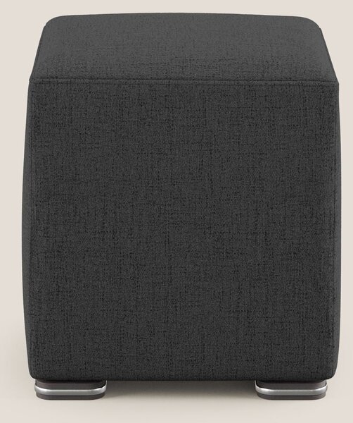 Cube pouf in tessuto morbido impermeabile T03 antracite