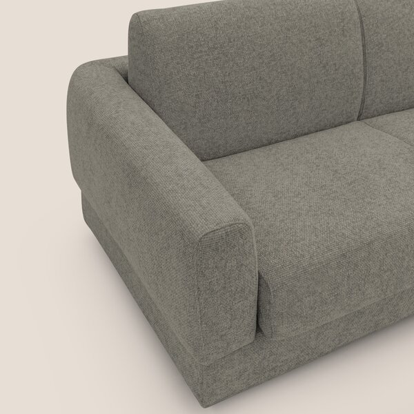 Happy Divano letto matrimoniale con materasso h18 cm in tessuto imperm
