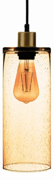 Euluna Lampada a sospensione Cilindro in vetro soda giallo Ø 12 cm