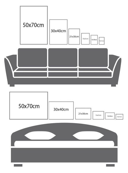Dipinto stampato con cornice inclusa 30x40 cm – Wallity