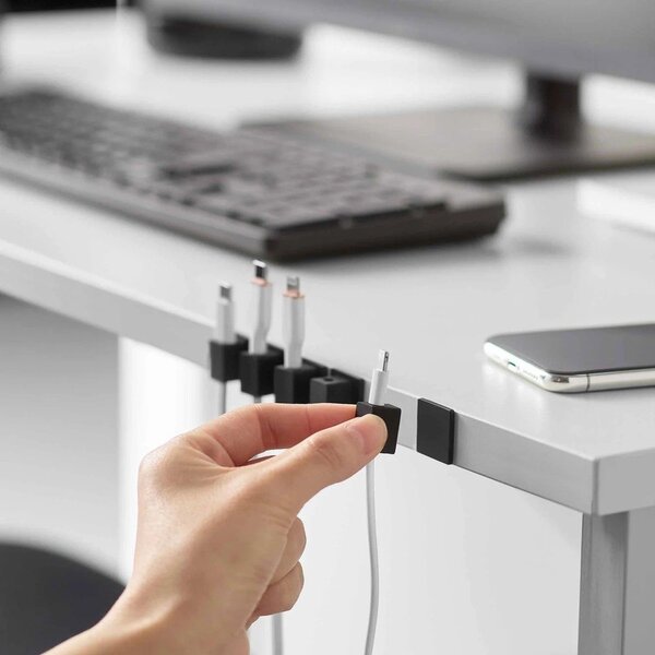 Set di organizer neri in metallo per cavi 5 pz Smart – YAMAZAKI