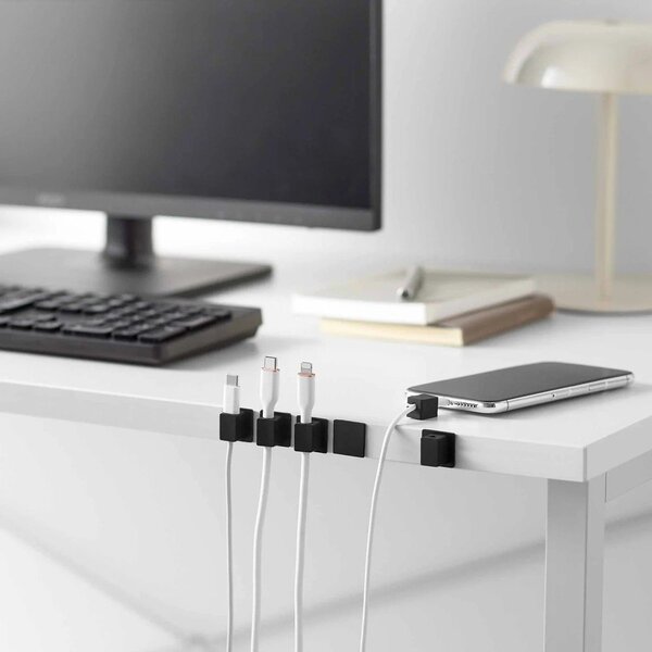 Set di organizer neri in metallo per cavi 5 pz Smart – YAMAZAKI