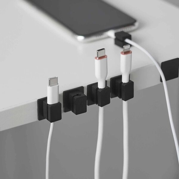 Set di organizer neri in metallo per cavi 5 pz Smart – YAMAZAKI