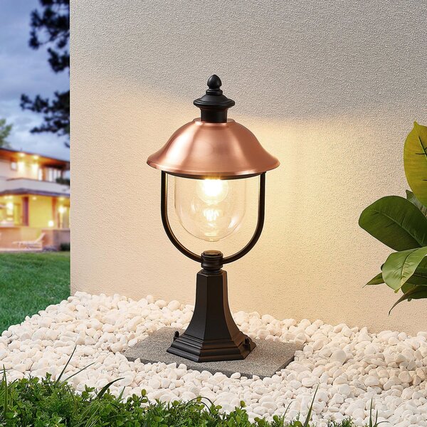 Lampade da esterno Lindby, Clint, dimmerabile, Rame, Terrazza, Alluminio, Vintage