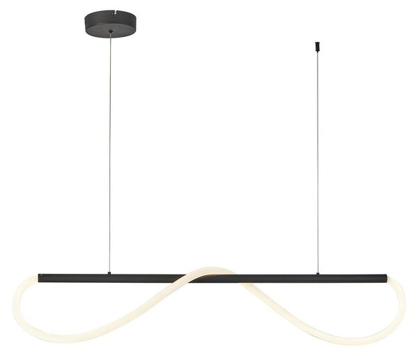 Lampada a sospensione LED MELECA bianco e nero 24W, bianco neutro 3300 lm, metallo, dimensioni: 130x100x15 cm, IP20, Light Prestige