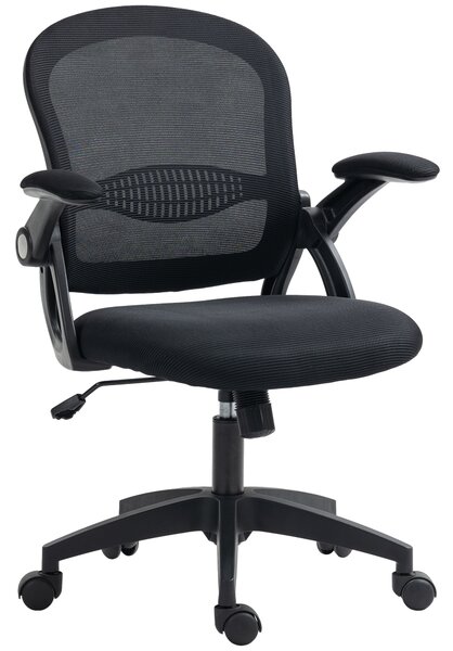 Vinsetto Sedia da Ufficio Ergonomica con Schienale curvato a Rete e Altezza Regolabile, leva a gas, 65.5x61.5x88-97.5cm, Nero| Aosom Italy