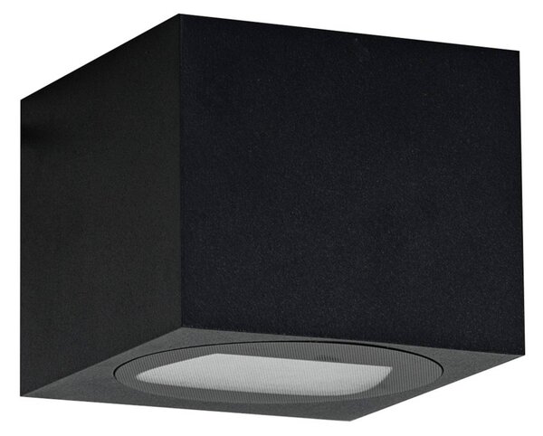 BRUMBERG Quader applique esterni diretta/indiretta, Nero, Corridoio, Alluminio