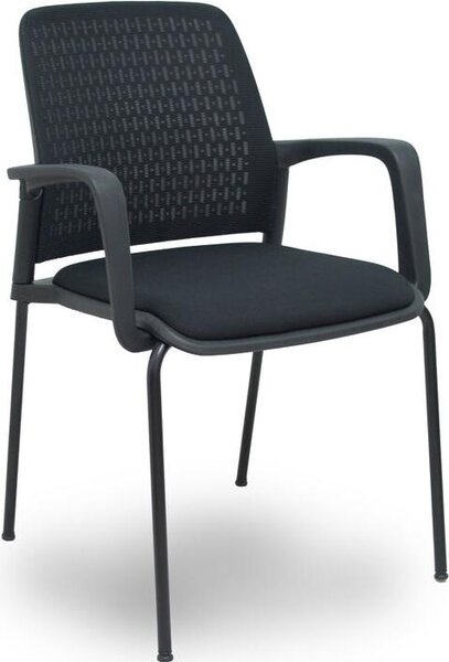 Sedia da reception Foröl 4519PTNM840B840 Nero 4 pezzi