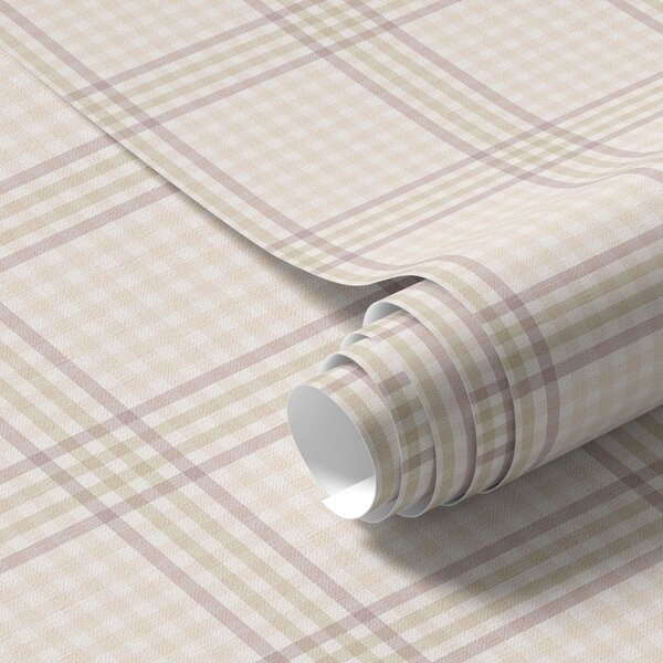 Carta da parati Quadrato beige chiaro con strisce rosa, Parati astratta classici, a01251v1 : Uwalls.it