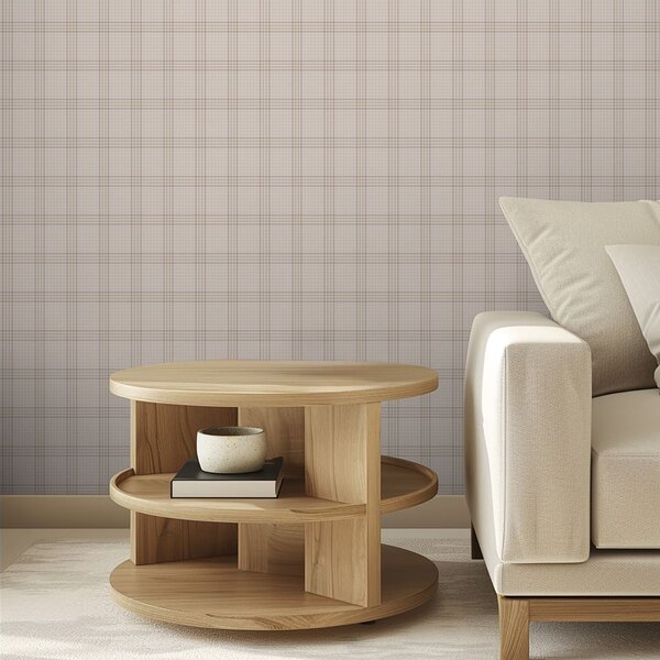 Carta da parati Quadrato beige chiaro con strisce rosa, Parati astratta classici, a01251v1 : Uwalls.it