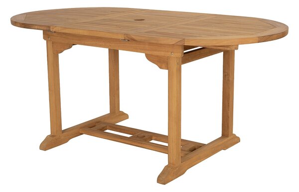 Tavolo da pranzo da giardino allungabile in teak L 120-170 cm - BYBLOS II di MYLIA