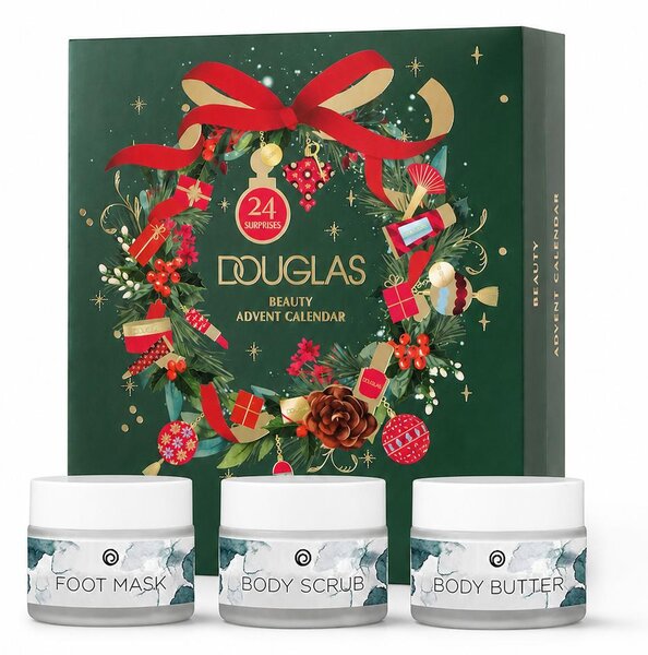 Calendario dell'Avvento Douglas Collection Beauty 2026 con 3 prodotti extra per la cura del corpo