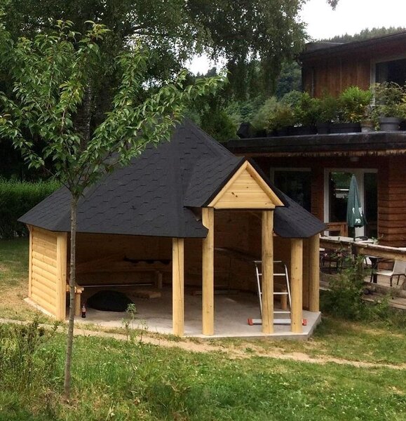 Posto barbecue, capanna finlandese, capanna, barbecue, tettoia per barbecue, capanna, barbecue