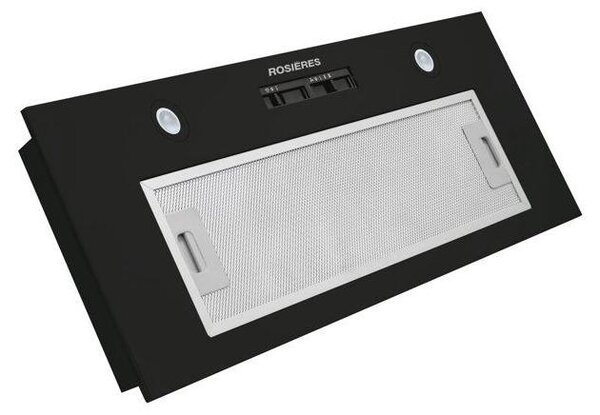 Cappa aspirante - ROSIERES RHG580/1PN/1 - 3 velocità - Larghezza 52 cm - Nero e acciaio inossidabile