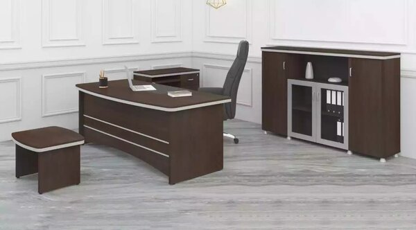 Set ufficio moderno scrivania armadio tavoli laterali set completo 4 pezzi