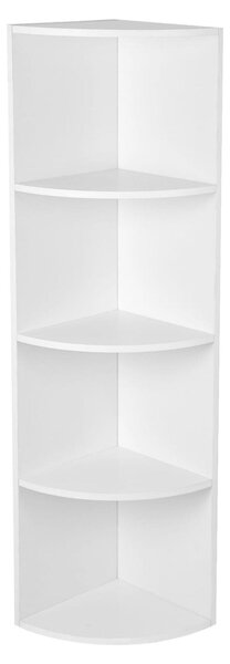 Scaffale Angolare - Leobert - Bianco - 30 X 30 X 129,5 Cm