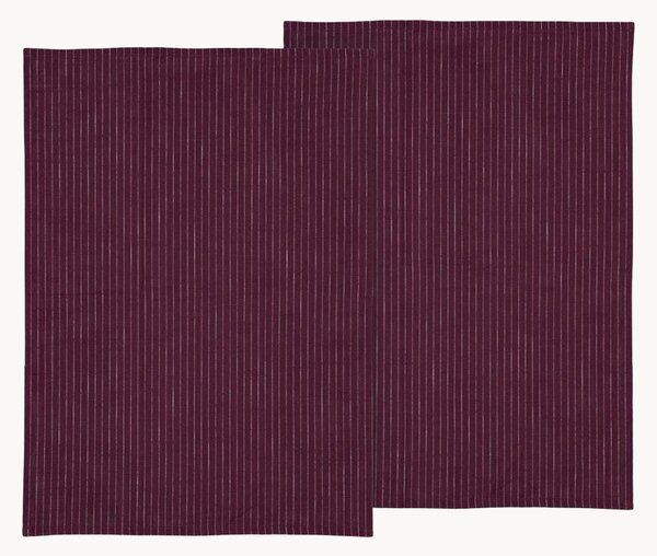 Set di 2 strofinacci in cotone Line