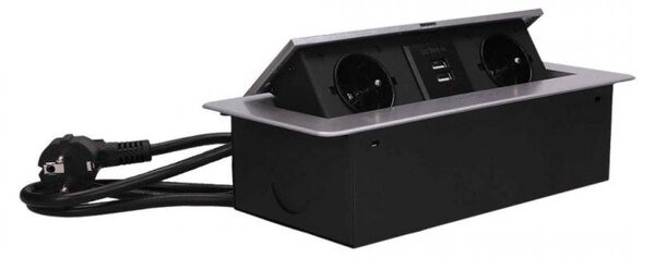 Prese da scrivania a scomparsa con porte USB e prese elettriche-Arrediorg