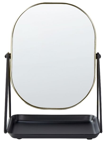Specchio make up decorativo da tavolo oro 20 x 22 cm bagno camera da letto  moderno Beliani