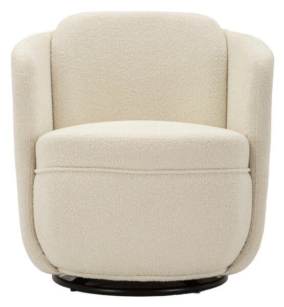 Poltrona Girevole Torino Ottanio combina comfort e design Dimensioni 70x72xh 75 cm Altezza seduta 44,5 - peso 19 kg colore Oro E Crema