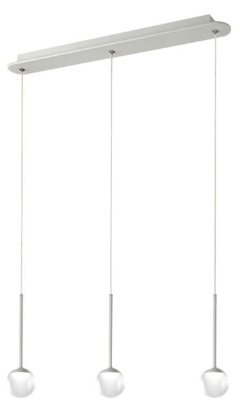 Lampadario moderno promoingross lollypop s3tr wh led metallo bianco metacrilato bianco - Promoingross