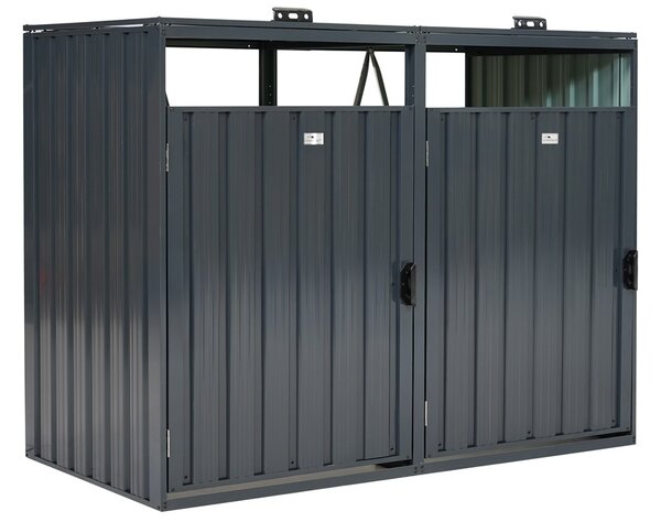 Contenitore per 2 cestini da 120l o 240l Alabama CoverTech antracite