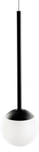 Lampadario moderno promoingross lollypop s3tr ne led metallo nero metacrilato bianco - Promoingross