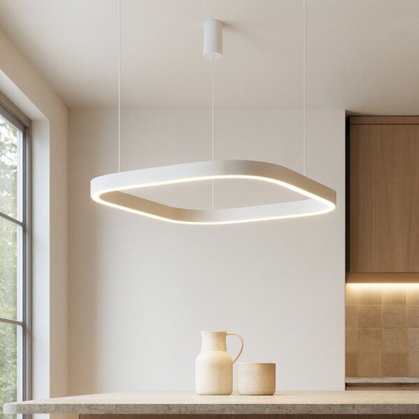 Lampadario moderno gea luce criseide s1g quadrata fcrsb9q led biemissione alluminio - Gea Luce